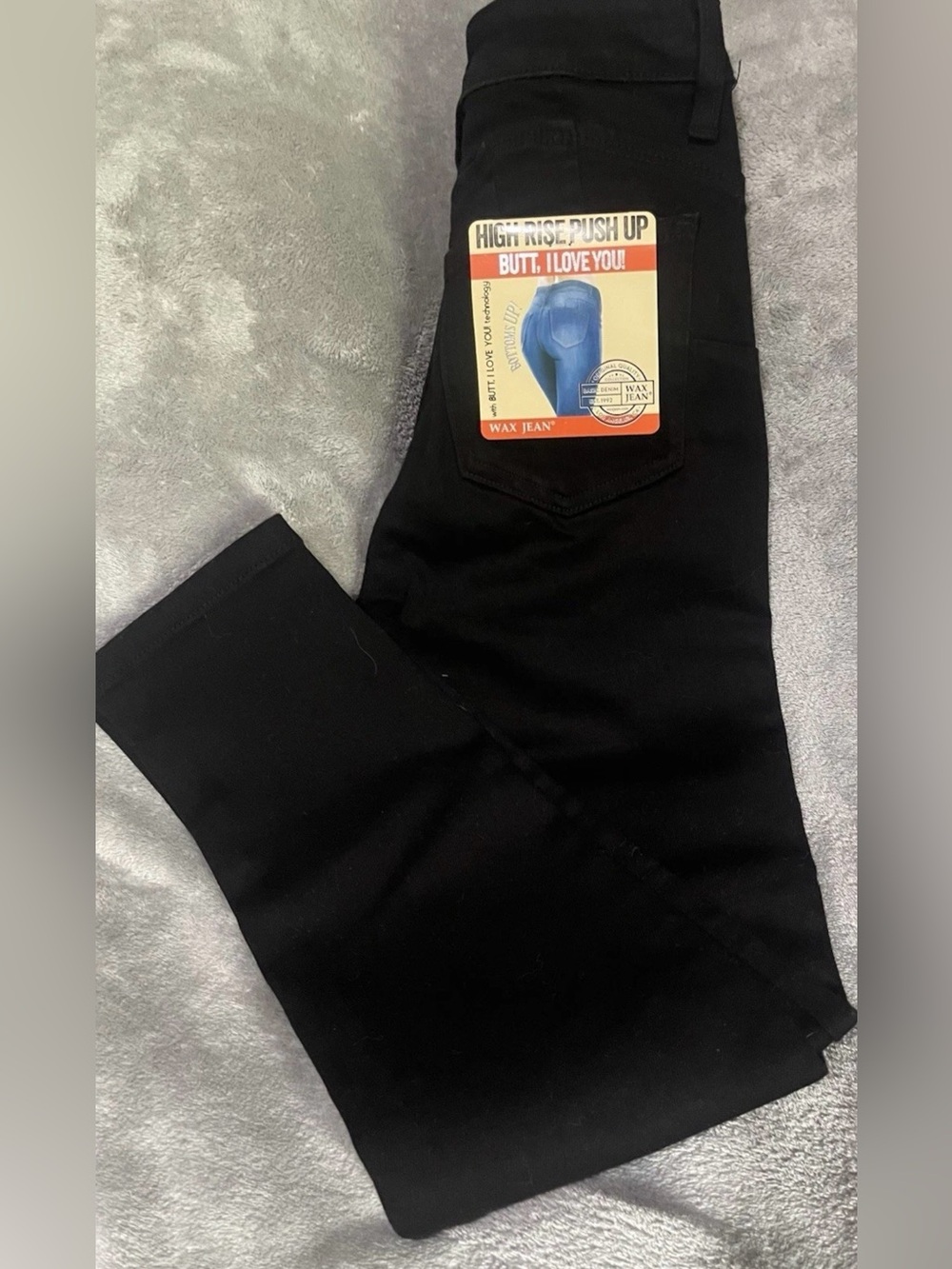 Wax Jeans  High Rise Butt Push Up Black Skinny Jeans Size 5/27